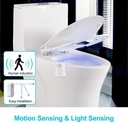 Ultimate Bathroom Restroom Ambiance with 7-color Toilet LED Light with Motion Sensor Dawn To Dust