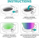 Ultimate Bathroom Restroom Ambiance with 7-color Toilet LED Light with Motion Sensor Dawn To Dust