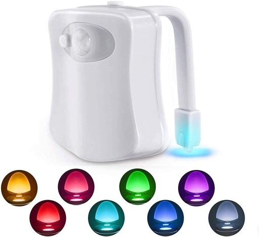 [002-ZZ-001-W] Ultimate Bathroom Restroom Ambiance with 7-Color Toilet LED Light with Motion Sensor Dawn To Dust